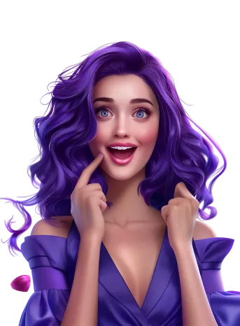 girl purple banner