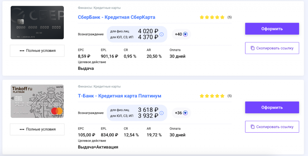 Банковские офферы