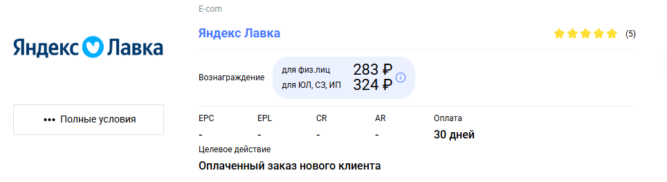 Яндекс Лавка